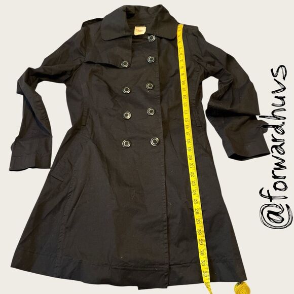 Candies Black Dress Coat -NO Belt - Approximate Size 10 - Measurements - Picture 8 of 9